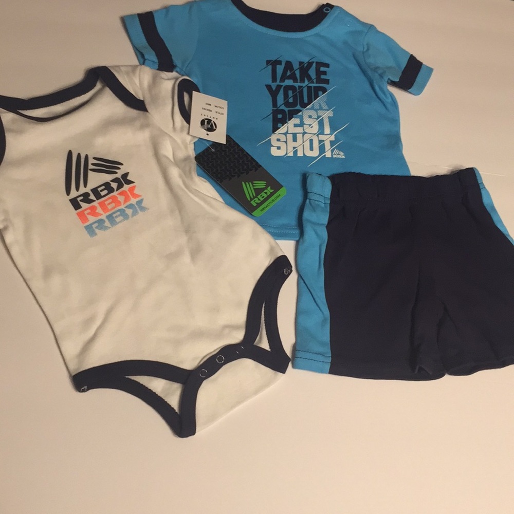 Baby boys summer outfit RBX shorts shirt set 3-6 months boys new